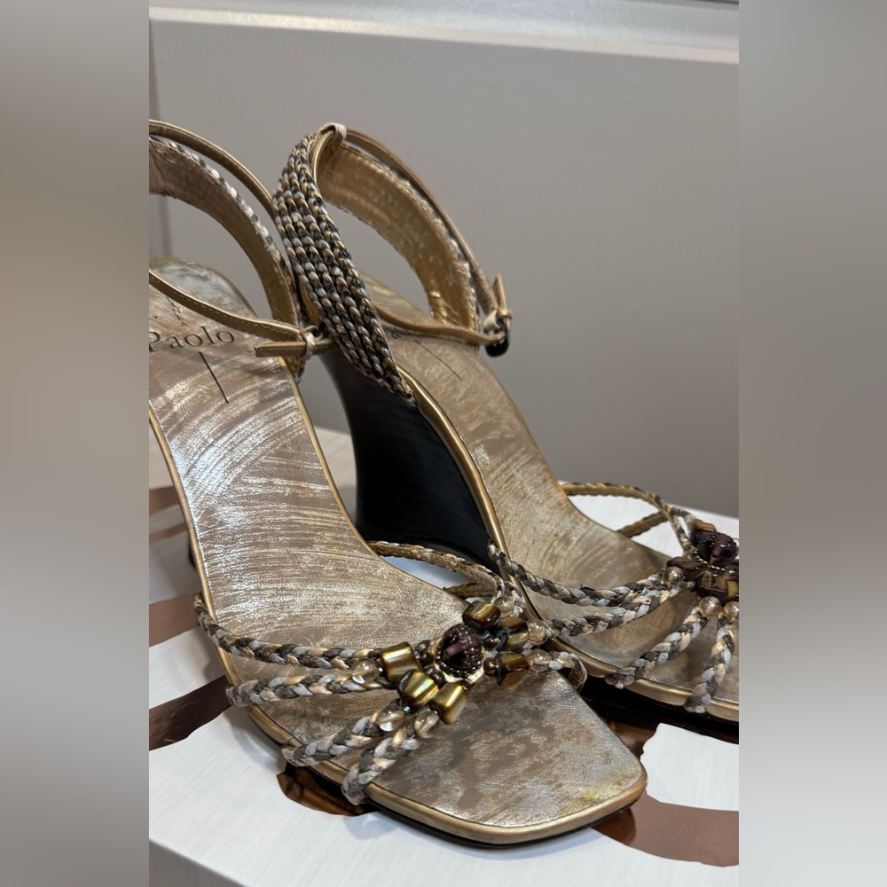Paolo work of art beaded wedge